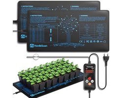 Efficiënte Warmte Mat voor Planten met Thermostaat - Geschikt voor Seedlings, Huisdieren en Reptielen - 25 x 53 cm IP67