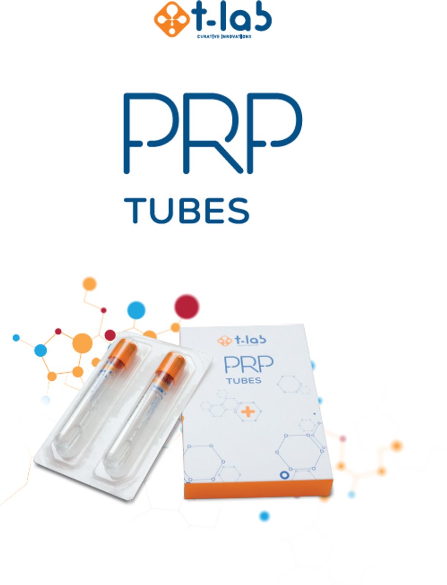 Sterile Tubes Voor PRP - Plasma Riche en Plaquettes- T-Lab / 2 stuks