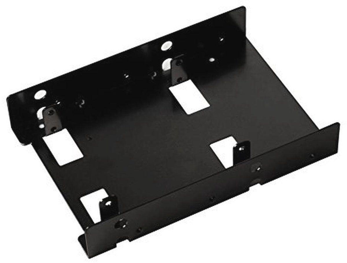 Inbouwframe 3.5" voor 2x 2.5" SSD/HDD - Zwart