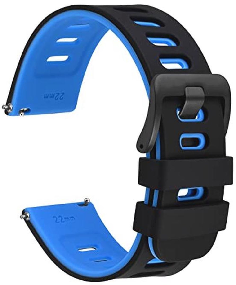 Tweekleurige Horlogebanden van Siliconen Rubber met Snelle Vrijgave voor Heren en Dames, Bandbreedte 18mm 20mm