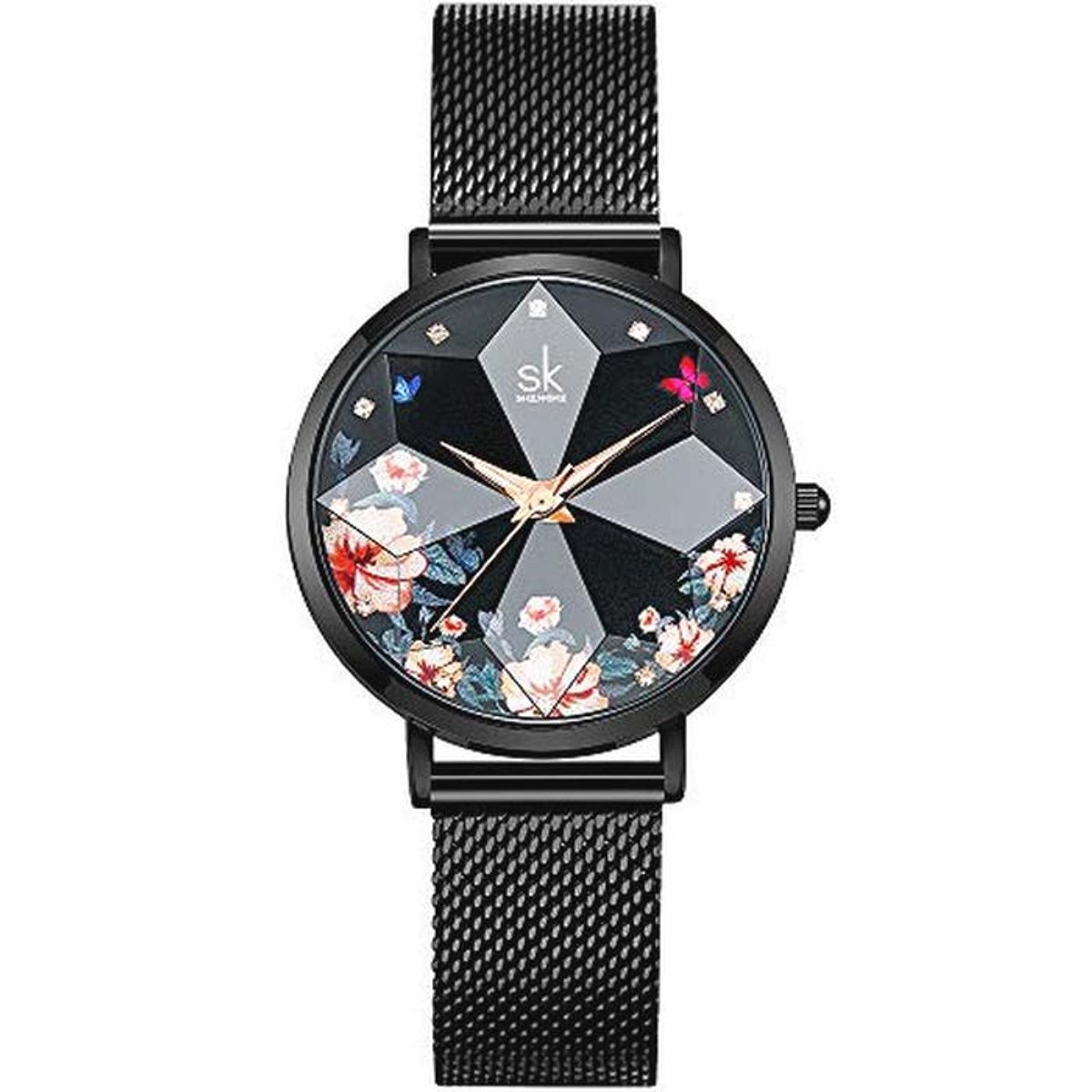 Dameshorloge Minimalistisch Met Roestvrij Stalen Mesh Band