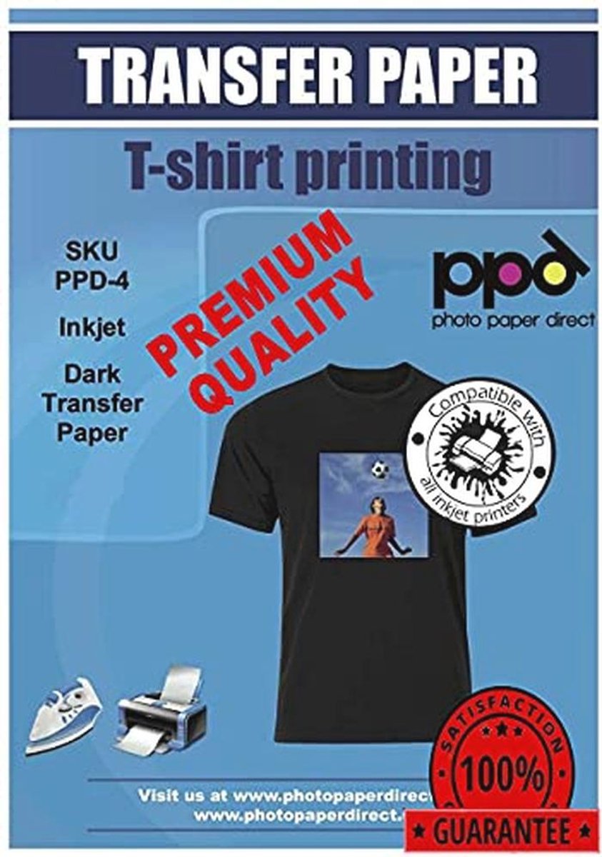A4 Inkjet Transferpapier voor Donker Textiel - 20 Vellen