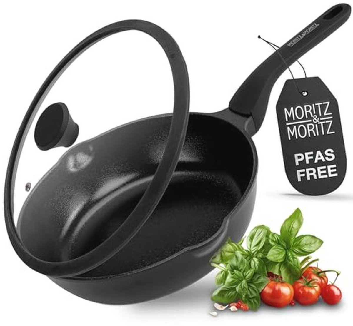 26 cm multipan met deksel - antiaanbak pan voor braden, stoven en stomen - geschikt voor alle warmtebronnen