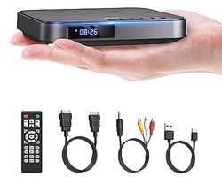 DESOBRY Mini DVD Player HDMI for TV 1080P Multi Region DVD Player with AV Output, USB/TF Card Input, Remote Control, Support PAL/NTSC