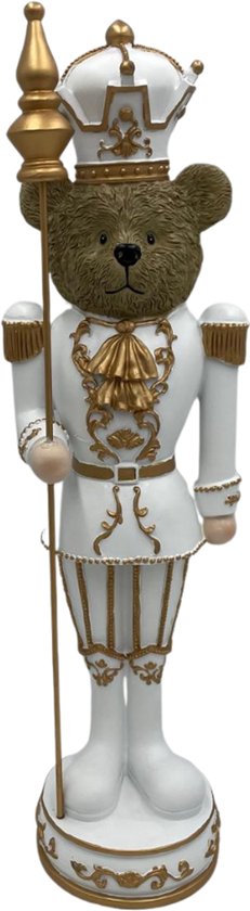 Statue de décoration casse-noisette ours wit or - 14x12x47 - Colmore