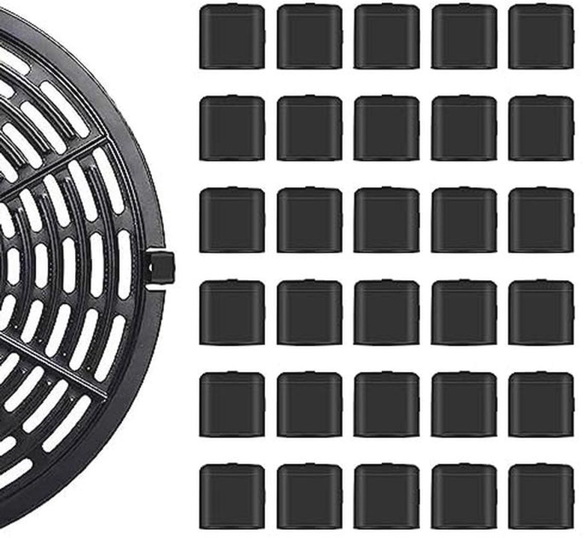 30 Rubberen Bumpers voor Airfryer - Anti-kras Beschermhoezen voor Heteluchtfriteuse