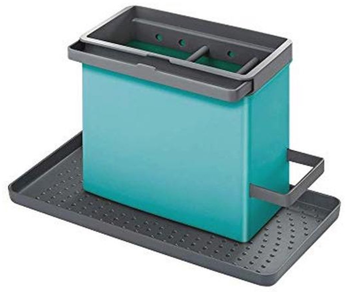 Afdruiprek kunststof turquoise 24 x 12,5 x 14 cm