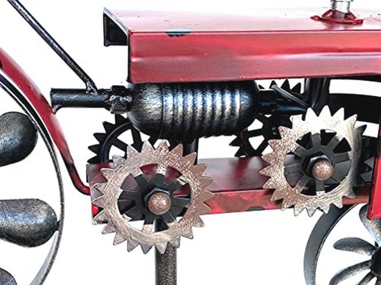 Tuinsteker metaal tractor XL 160 cm - Weerbestendige tuindecoratie met windspel van Merkloos	 — afbeelding 3