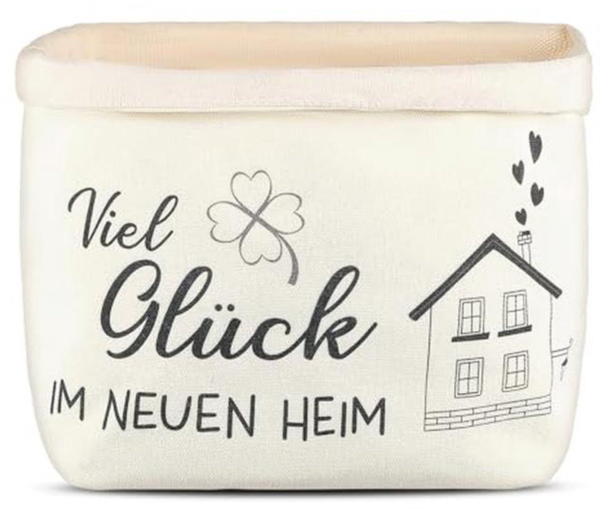Broodmand voor huiswarming met gepersonaliseerde boodschap