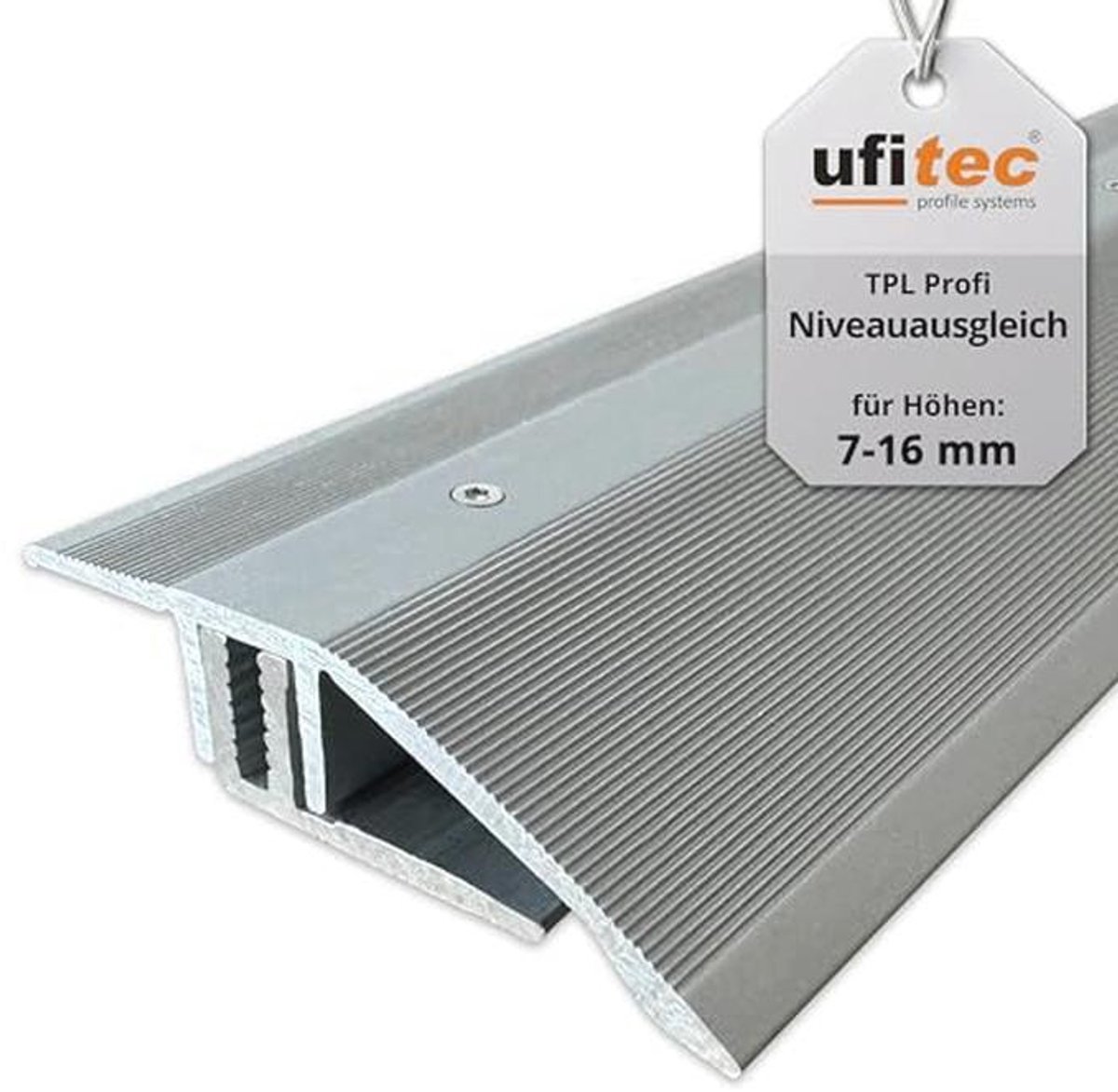 Profielsysteem voor parket- en laminaatvloeren met hoogteverstelling 7-16 mm - 270 cm lang