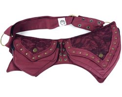Guru-Shop Festival Ethno Sidebag, Gordeltas, Elfenfanny Pack - Bordeauxrood, Unisex Adults, Katoen, Size:One Size, Sidebags Fanny-pakketten