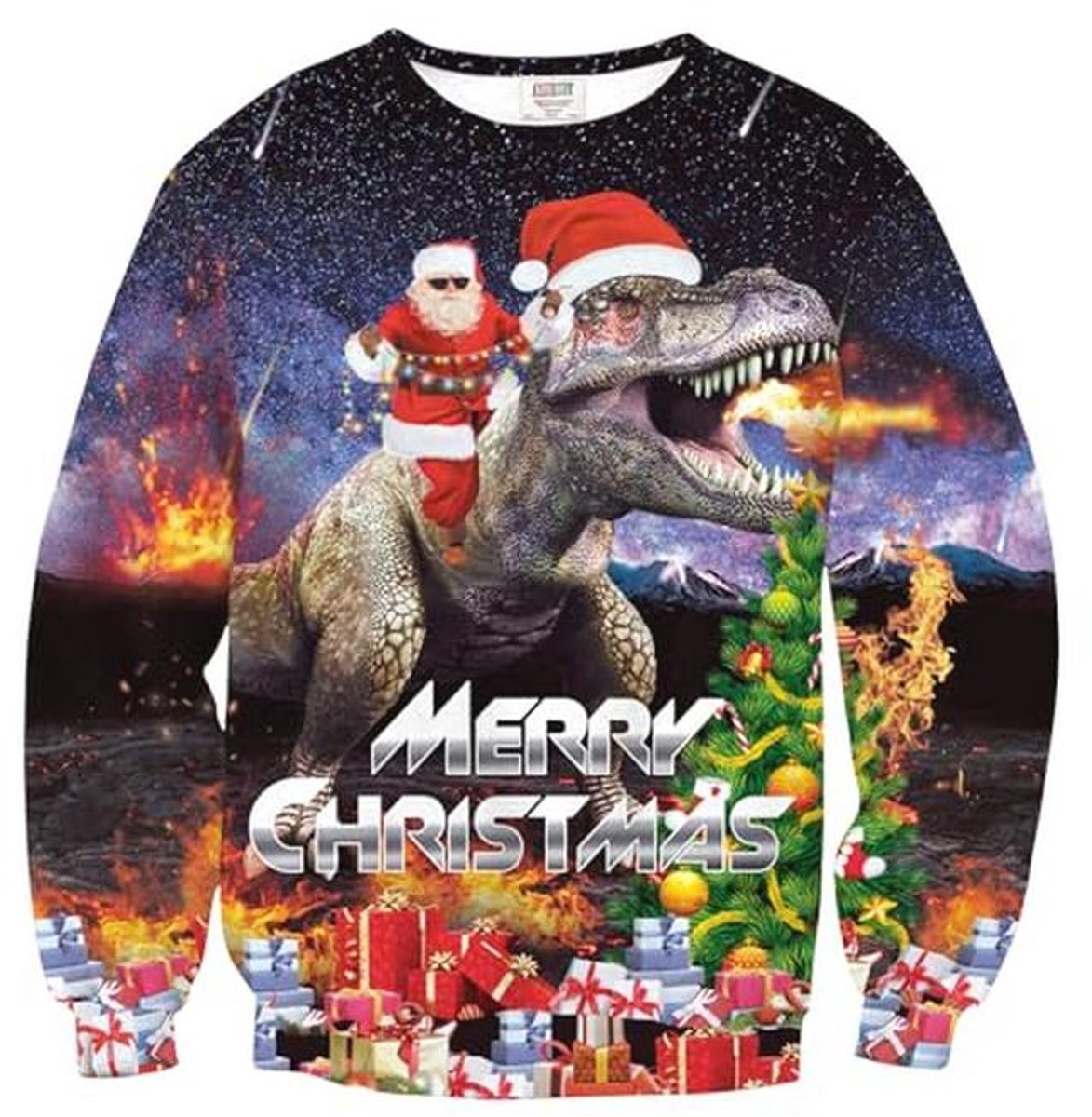 Grappig kersttrui voor heren met ronde hals - Lelijk kerstsweatshirt (S-3XL)