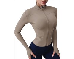 Rapbin Sportshirt met lange mouwen voor dames, sportshirt, fitness, training, yoga, crop tops, hardloopshirts met duimgaten