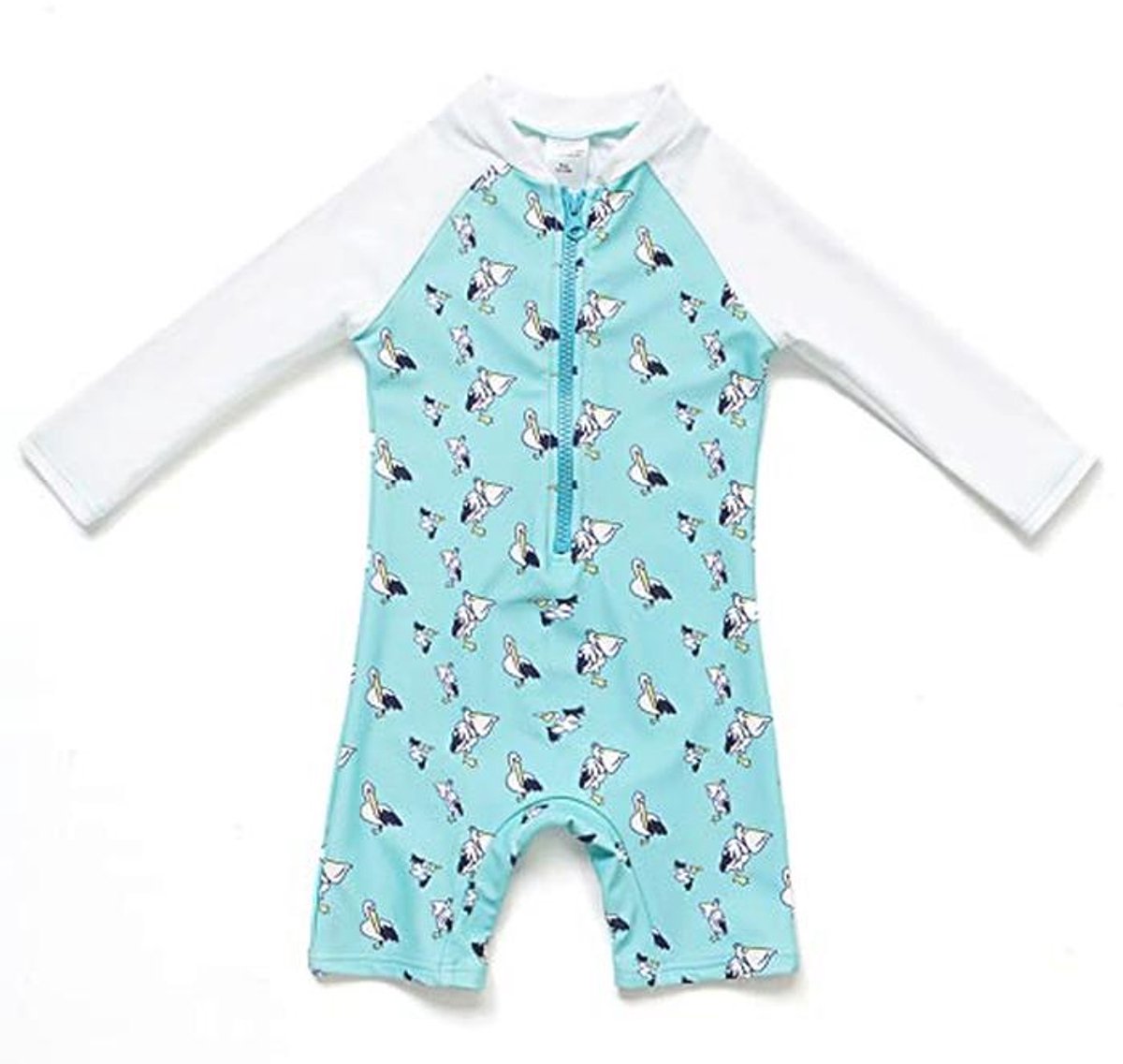 Baby Jongens Badpak met UPF50+, Lange Mouwen en Rits - Ideaal voor Zonnebescherming