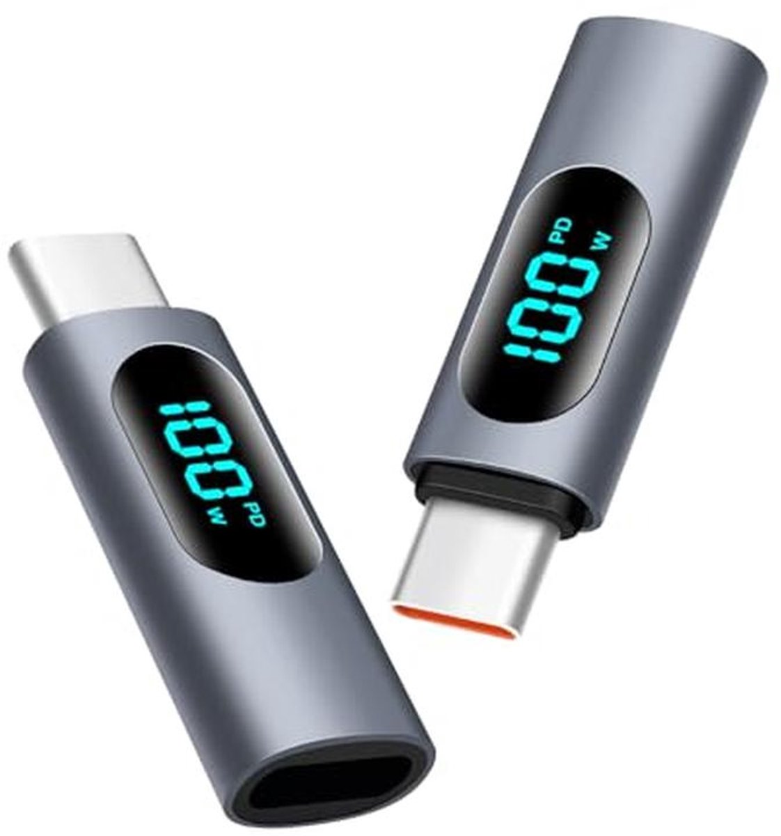 100 W Lightning bus naar USB-C adapter (2 stuks) voor gegevensoverdracht