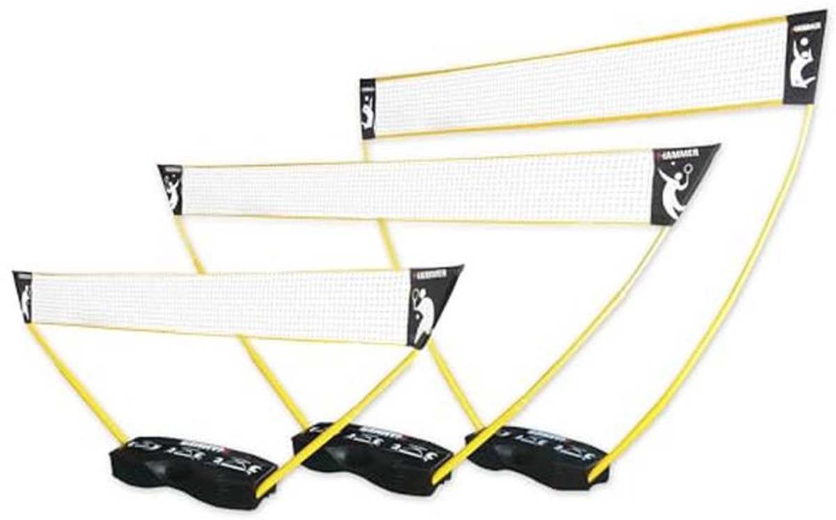 3-in-1 Net Set voor Volleybal, Badminton & Tennis - Ideaal voor Jong en Oud met Draagkoffer
