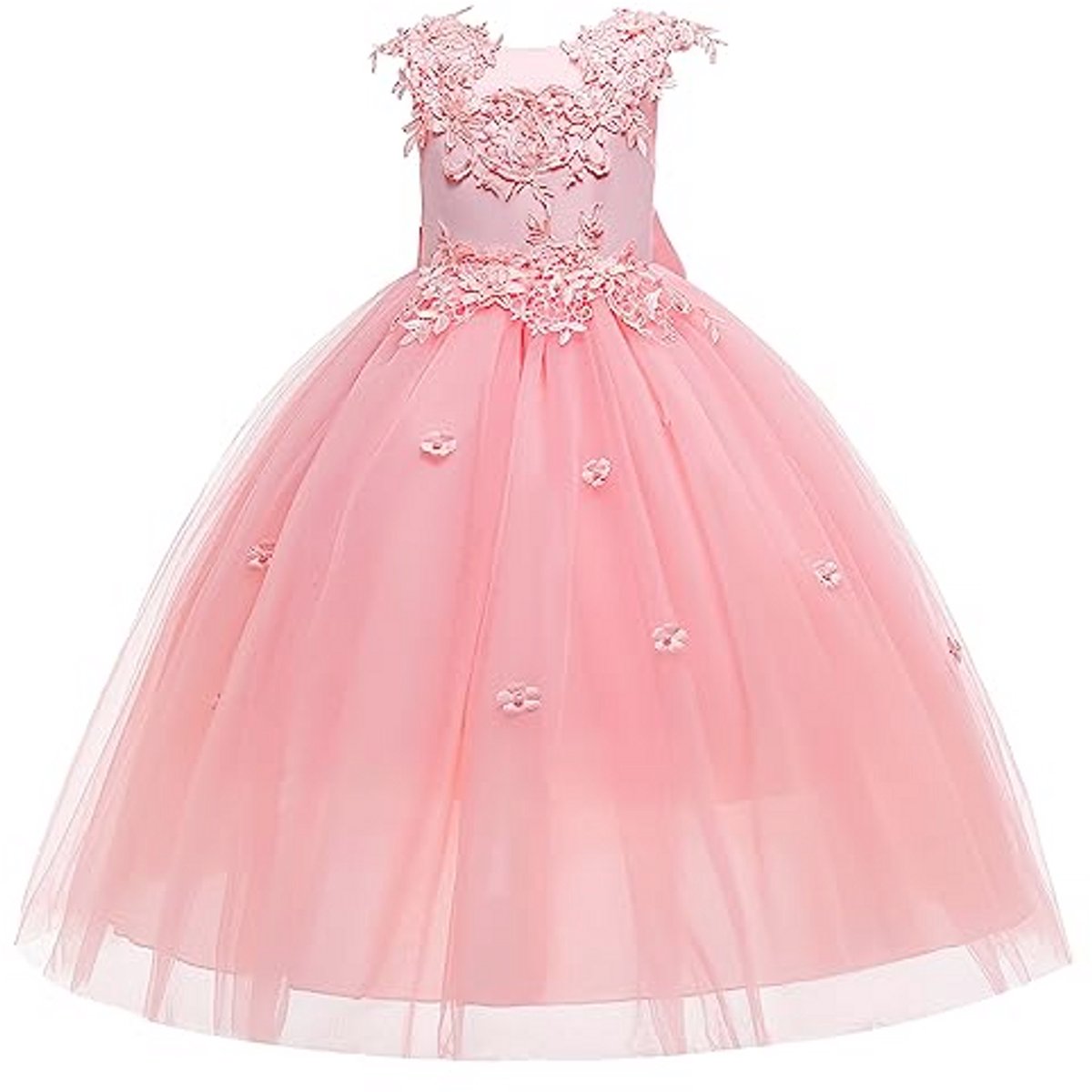 Feestelijke prinsessenjurk voor meisjes - Roze, Wit en Blauw - Perfect voor Bruiloften en Speciale Gelegenheden