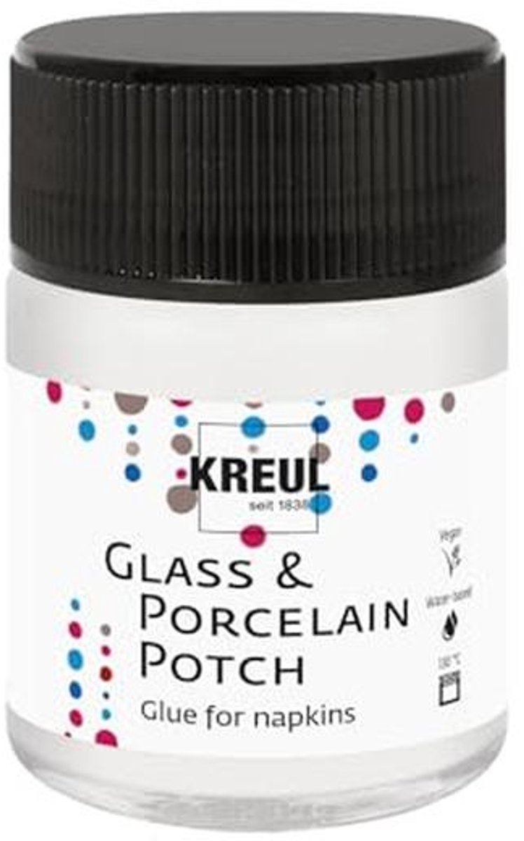 Porselein Potch - Transparante Servetlijm en Vernis voor Porselein en Glas, 50 ml