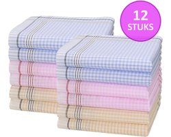 Sorprese Milana - zakdoeken dames - 12 zakdoeken - Italiaans katoen - zakdoek - Cadeau