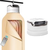 HEBERUCK Droogdroger, elektrisch, draagbaar, 2 snelheden, opvouwbare droogmachine, kledingkast, warme luchtdroger, mini-wasdroger, standaard, sneldrogend, timerfunctie, draagvermogen 10 kg