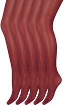 Glans panty | 35 Denier | Merk: Marianne | Maat: S t/m XXL | Kleur: Rood | 5 Paar