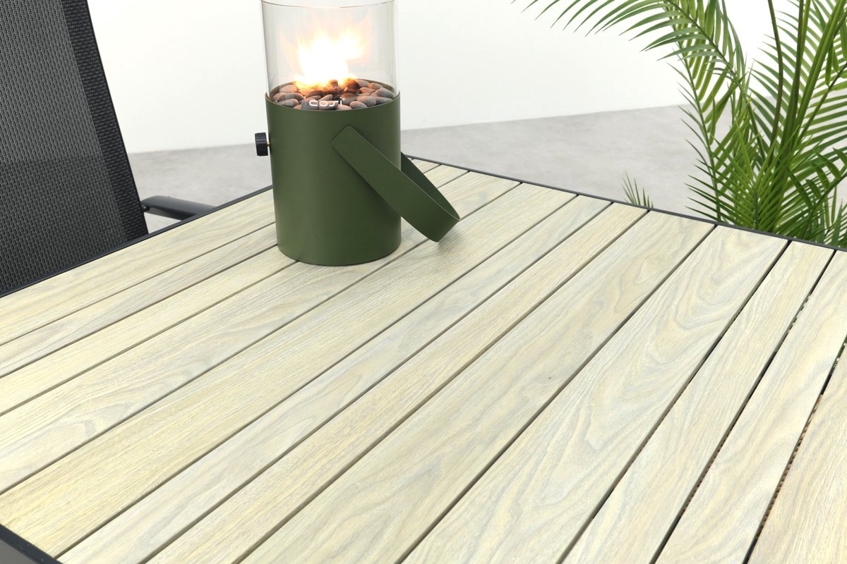 Hartman Napoli/Nola verstelbare tuinset 90x90 cm. - Antraciet/Houtlook – foto 6