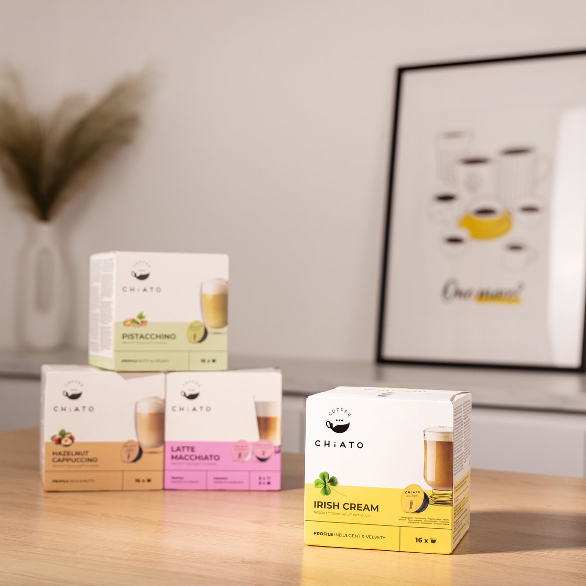 Koffiecapsules compatibel met NESCAFÉ® Dolce Gusto® CHiATO Irish Cream, 16 st.