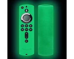Beschermhoes Geschikt voor Amazon Fire TV Stick 4K 2e generatie afstandsbediening - Glow-in-the-Dark Green