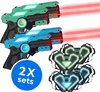 4 - Spelers - Blauw/Groen - Lasergame Set voor Kinderen 2-pack