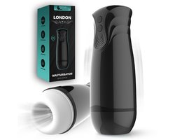 Intimate Desires® London Black - Masturbator voor man - Pocket Pussy - Tril- & Zuigfunctie - Automatische Masturbator - Sex Toys voor mannen - Oplaadbaar