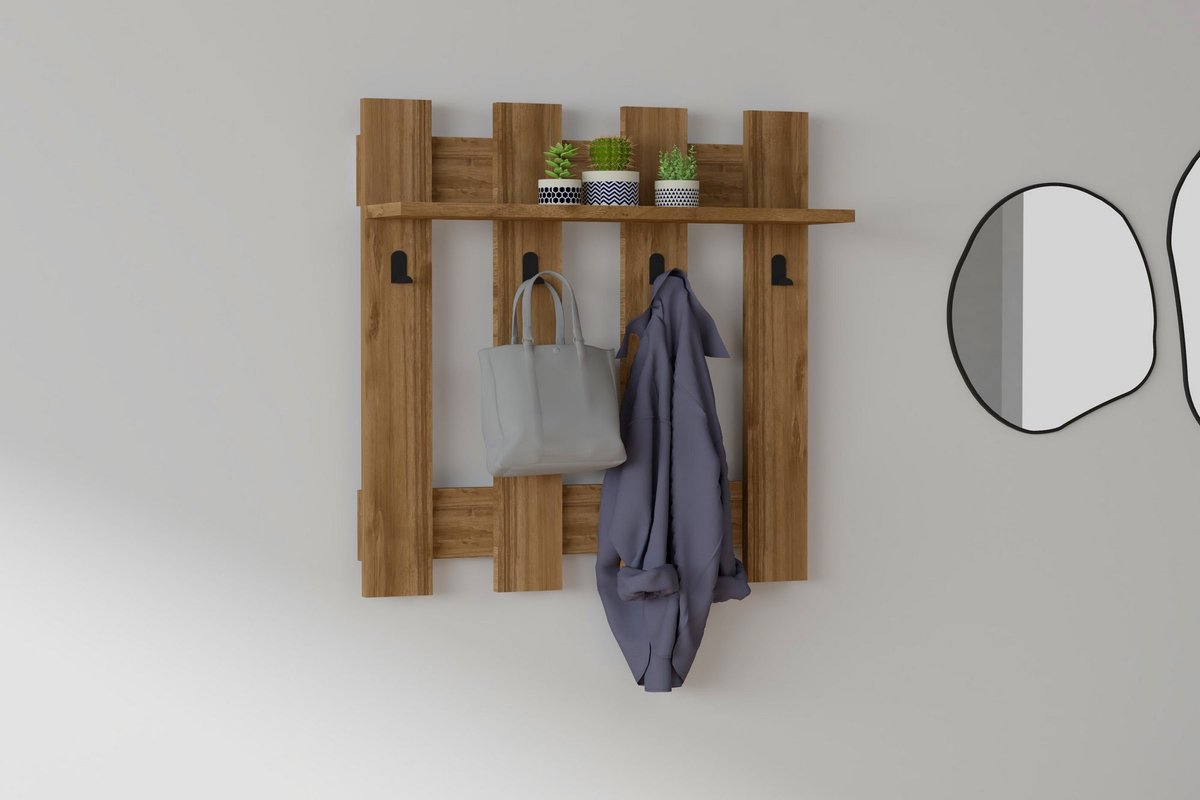 Carina Wandhaak | 100% MELAMINE | Walnoot - Asir Group - Hal & berging - Bruin - MDF - Hal & berging -