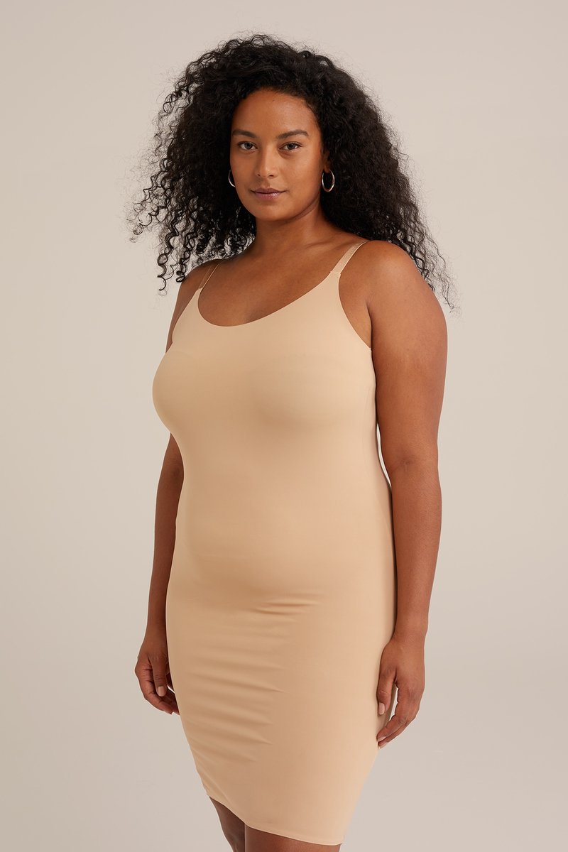 WE Fashion Dames shapewear jurk Light brown