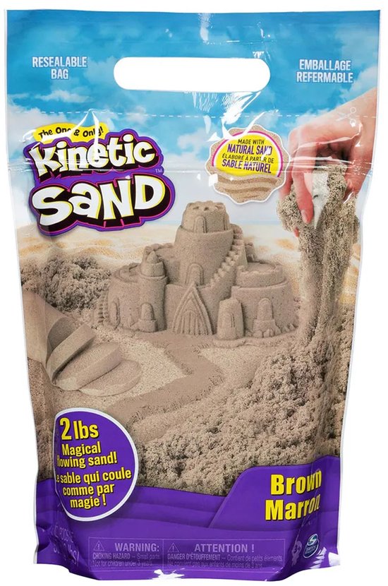 Kinetic Sand - Kneedbaar Speelzand - Bruin - 0,9 kg origineel Kinetic Sand - Sensorisch speelgoed
