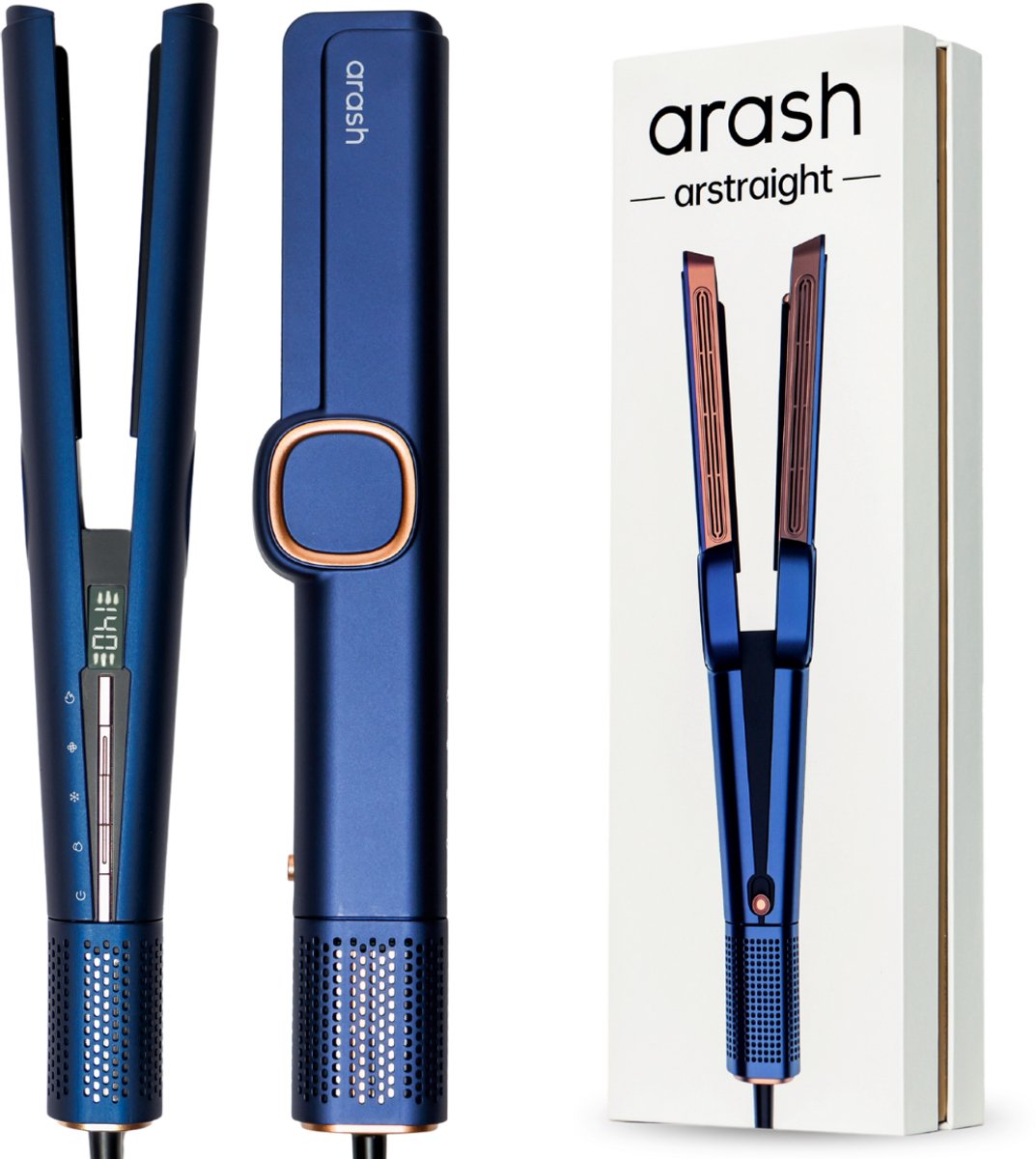 arash AirStraight 2-in-1 Stijltang en Föhn Wet-to-Dry - arash - €69,95