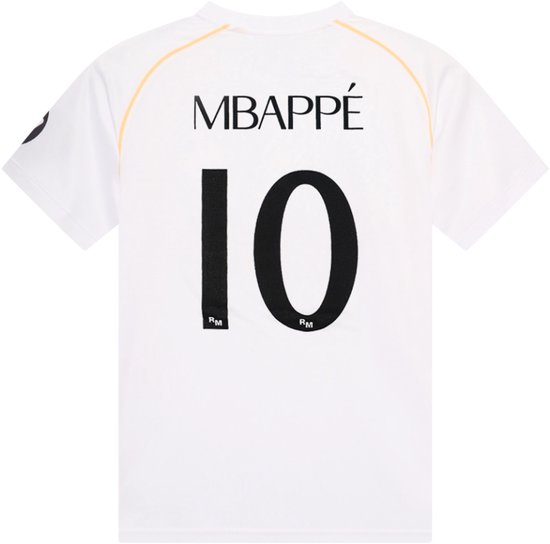 Maillot domicile Mbappé Real Madrid Enfants 2025/2026 - Taille 116 - Maillot de foot - Vêtements de sport - Garçons et Filles - Kylian Mbappé - Polyester - Wit