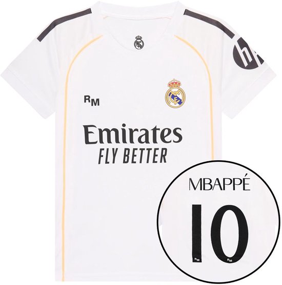 Maillot domicile Real Madrid Bellingham Enfants 2025/2026 - Taille 128 - Vêtements de sport - Maillot de foot - Garçons et Filles - Jude Bellingham - Polyester