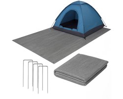 Lomera Camping Vloermat - Campingmat - Kampeer Mat - Kampeermat - Makkelijk Opvouwbaar - Droge Ondergrond - Schone Ondergrond - Metalen Hoekogen - Outdoor Mat - Tent Ondergrond - Camping Accessoire