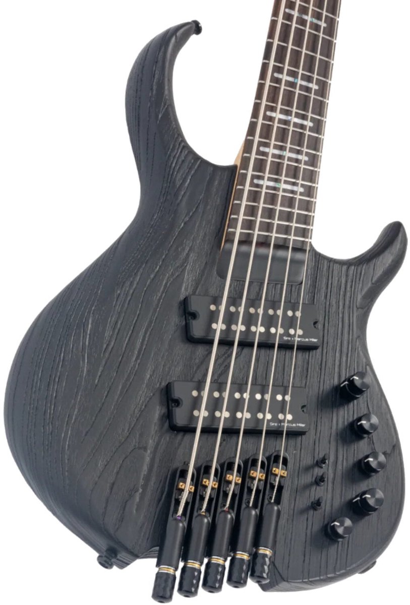 Sire Marcus Miller M6H 5-String Black 5-snarige headless elektrische basgitaar met gigbag
