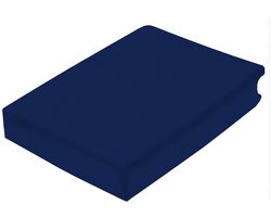 Princess Line Luxe Flanel Hoeslaken 2-Persoons - Lits-jumeaux - 180x200 cm - Extra Zacht & Warm - 100% Katoen - Donker Blauw - Strijkvrij - Rondom Elastiek - Hoekhoogte 28 cm