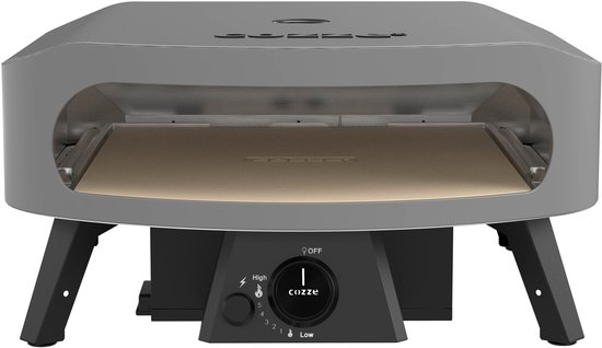 Cozze® 17" Classic pizza oven gas 30 mbar - krachtige 8,0 kW gas pizzaoven met U-vormige RVS brander, automatische ontsteking, thermometer en cordieriet pizzasteen - bakt grote authentieke pizza’s in 2 minuten - ideaal voor buiten koken — afbeelding 5