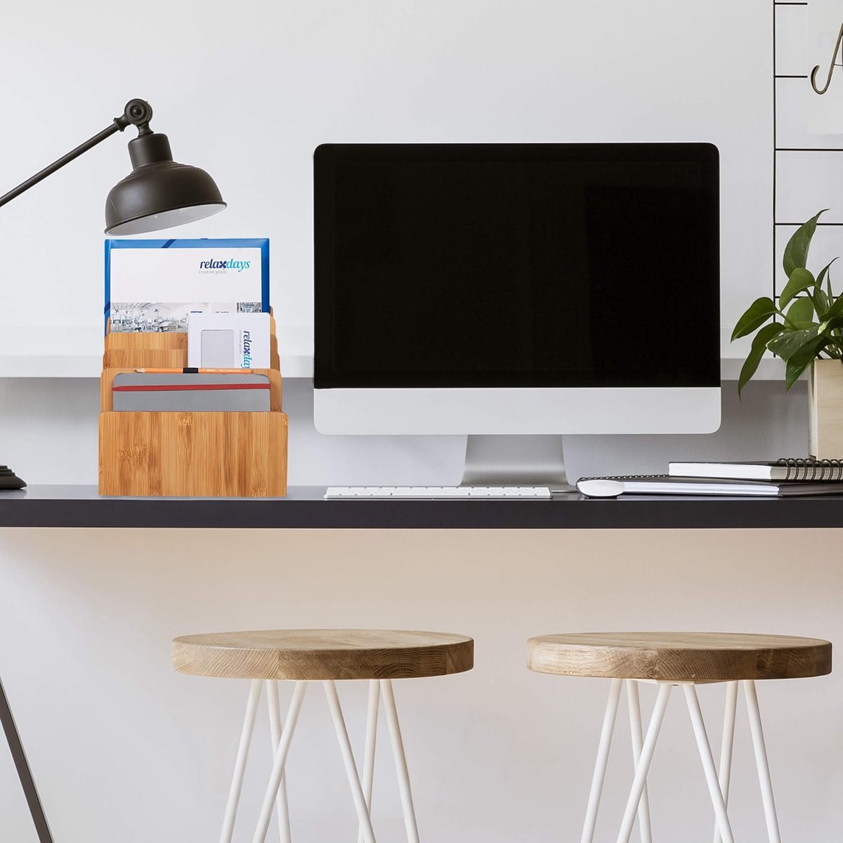 Candala Tijdschriftenhouder - Documentenhouder van hout met 5x25 cm - georganiseerde opbergruimte voor thuis en kantoor