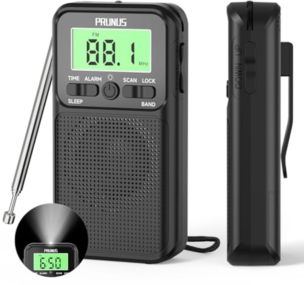Draagbare FM/AM Radio met Alarm en Slaaptimer - Ideaal voor Kamperen en Wandelen
