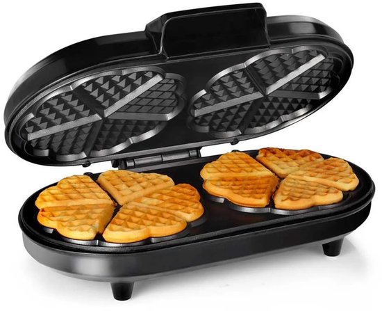 Tristar Wafelijzer - WF-2120 - 1200W - 10 hartvormige wafels - Anti aanbaklaag - PFAS-vrij