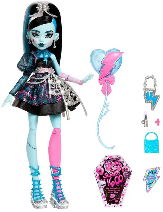 Mattel Monster High pop verjaardag Frankie Stein - speelfiguur pop. — afbeelding 3