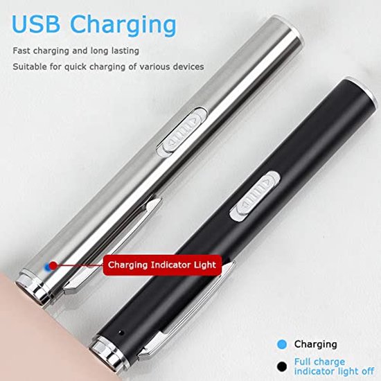 Luxe Penlight USB oplaadbaar - Dual light - warm en helder wit