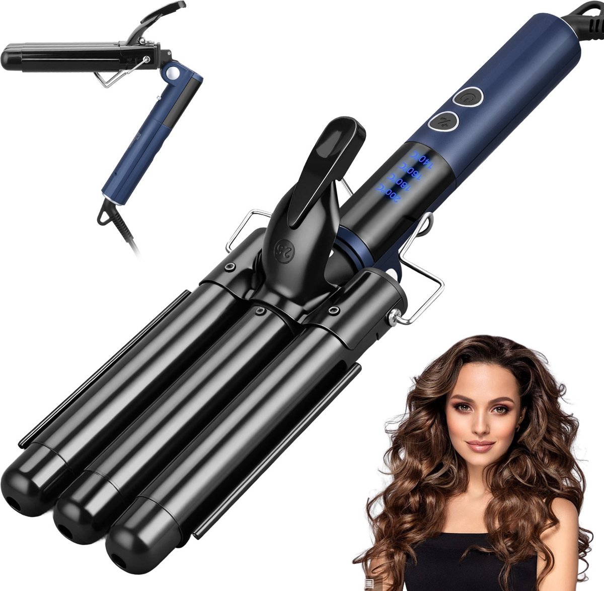 JVJH 25mm Krultang,Adjustable Waver Golvende Stijlen, Beachy - JVJH - €38,99
