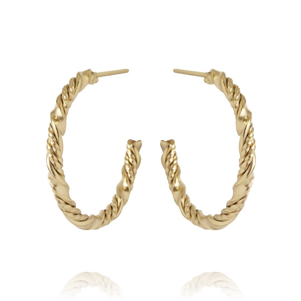 Ronde oorbellen 14k goud verguld/ verjaardag cadeau/ elegant en luxe oorbellen/ sOwiesO shop/ roestvrij staal/ chique oorbellen/
