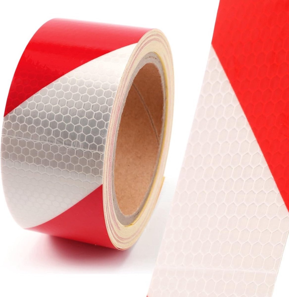 Reflecterende tape – Rood – 10 meter – 50 mm - links