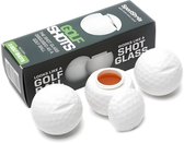 Stripe golfbal shotglaasjes - Set van 3