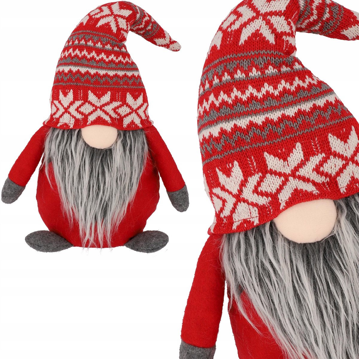 KERSTELF, GROTE GRIJZE GNOME KERSTMAN, PERFECT ALS CADEAU